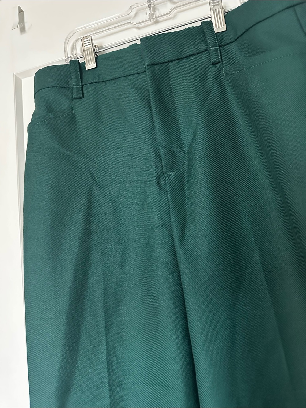 Banana Republic Dark Green 200% Wool Tailored Trousers